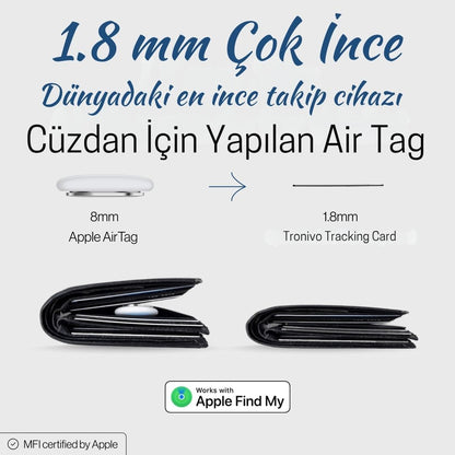Tronivo Takip Kartı - Apple Find My (Bul) Uyumlu Cüzdan ve Eşya Bulucu