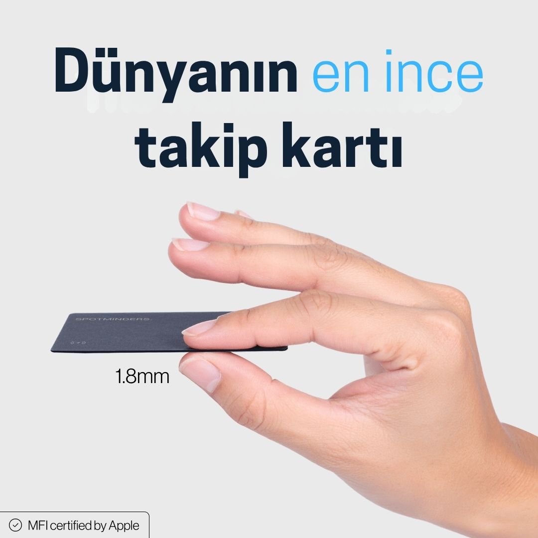 Tronivo Takip Kartı - Apple Find My (Bul) Uyumlu Cüzdan ve Eşya Bulucu